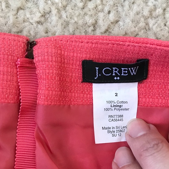 ⭐️J. Crew Orange Miniskirt, Small F1 - Picture 4 of 7